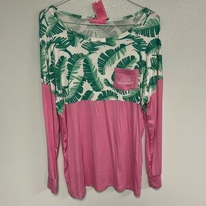 Pink and green simply southern shirt